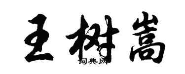 胡問遂王樹嵩行書個性簽名怎么寫