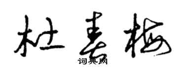 曾慶福杜春梅草書個性簽名怎么寫