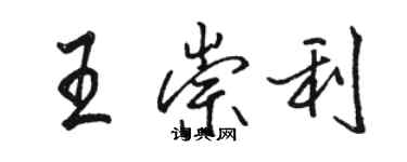 駱恆光王崇利行書個性簽名怎么寫