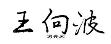 曾慶福王向波行書個性簽名怎么寫