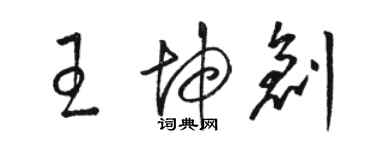 駱恆光王坤創草書個性簽名怎么寫