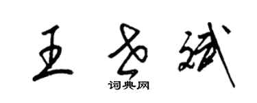 梁錦英王世斌草書個性簽名怎么寫