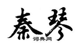 胡問遂秦琴行書個性簽名怎么寫