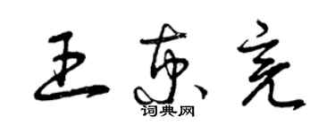 曾慶福王京亮草書個性簽名怎么寫