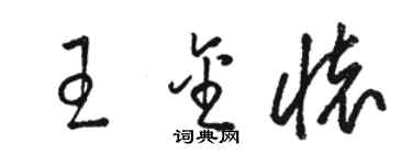 駱恆光王金懷草書個性簽名怎么寫