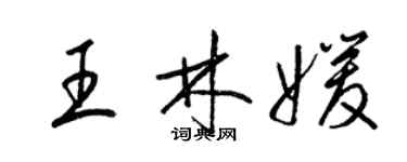 梁錦英王林媛草書個性簽名怎么寫