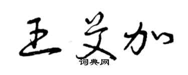 曾慶福王艾加草書個性簽名怎么寫