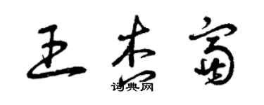 曾慶福王杏富草書個性簽名怎么寫