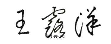 駱恆光王露洋草書個性簽名怎么寫