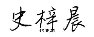 王正良史梓晨行書個性簽名怎么寫
