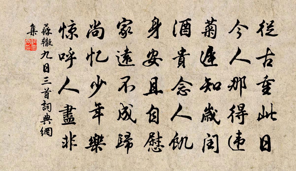 蘇轍九日三首書法作品欣賞