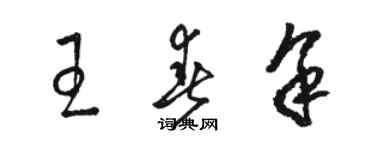 駱恆光王春余草書個性簽名怎么寫