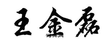 胡問遂王金磊行書個性簽名怎么寫