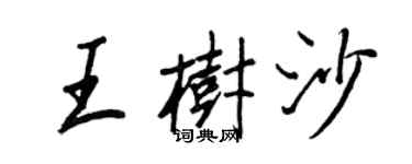 王正良王樹沙行書個性簽名怎么寫
