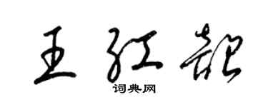 梁錦英王紅韶草書個性簽名怎么寫