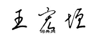 梁錦英王宏垣草書個性簽名怎么寫