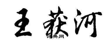 胡問遂王獲河行書個性簽名怎么寫