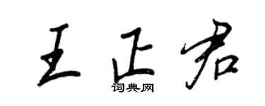 王正良王正君行書個性簽名怎么寫