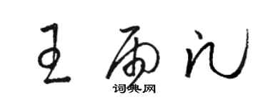 駱恆光王雨凡草書個性簽名怎么寫