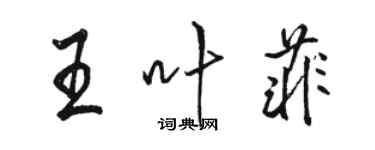 駱恆光王葉菲行書個性簽名怎么寫