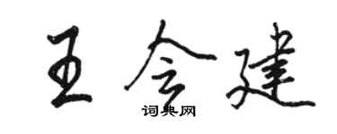 駱恆光王會建行書個性簽名怎么寫