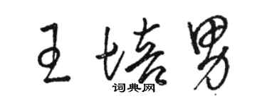 駱恆光王培男草書個性簽名怎么寫