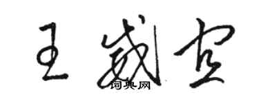 駱恆光王威宜草書個性簽名怎么寫