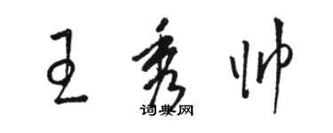 駱恆光王秀帥草書個性簽名怎么寫