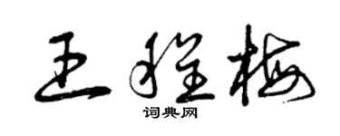 曾慶福王程梅草書個性簽名怎么寫