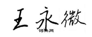王正良王永微行書個性簽名怎么寫