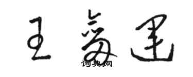 駱恆光王劍運草書個性簽名怎么寫