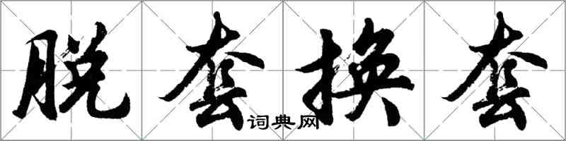 胡問遂脫套換套行書怎么寫