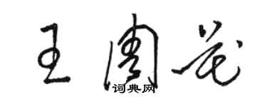 駱恆光王周花草書個性簽名怎么寫