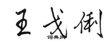 駱恆光王戈俐行書個性簽名怎么寫