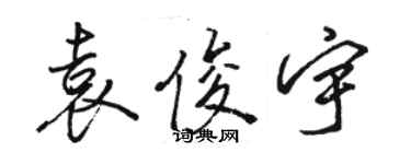 駱恆光袁俊宇行書個性簽名怎么寫