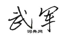 駱恆光武軍行書個性簽名怎么寫