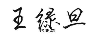 駱恆光王綠旦行書個性簽名怎么寫