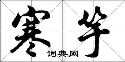 胡問遂寒竽行書怎么寫