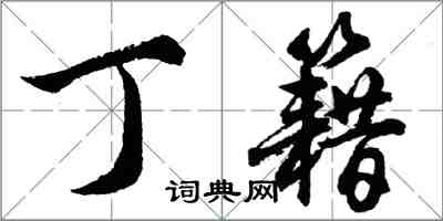 胡問遂丁籍行書怎么寫