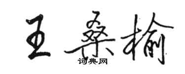 駱恆光王桑榆行書個性簽名怎么寫