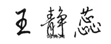 駱恆光王靜蕊行書個性簽名怎么寫