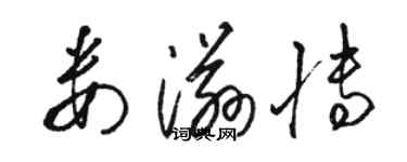 駱恆光婁滋博草書個性簽名怎么寫