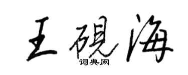 王正良王硯海行書個性簽名怎么寫
