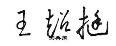 駱恆光王超挺草書個性簽名怎么寫