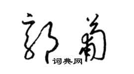 梁錦英郭葡草書個性簽名怎么寫