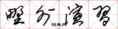 朱錫榮野外演習草書怎么寫