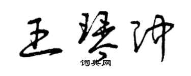 曾慶福王琴沖草書個性簽名怎么寫