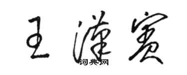 駱恆光王漢賓草書個性簽名怎么寫