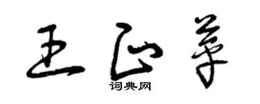 曾慶福王正苹草書個性簽名怎么寫