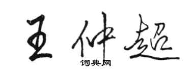 駱恆光王仲超行書個性簽名怎么寫